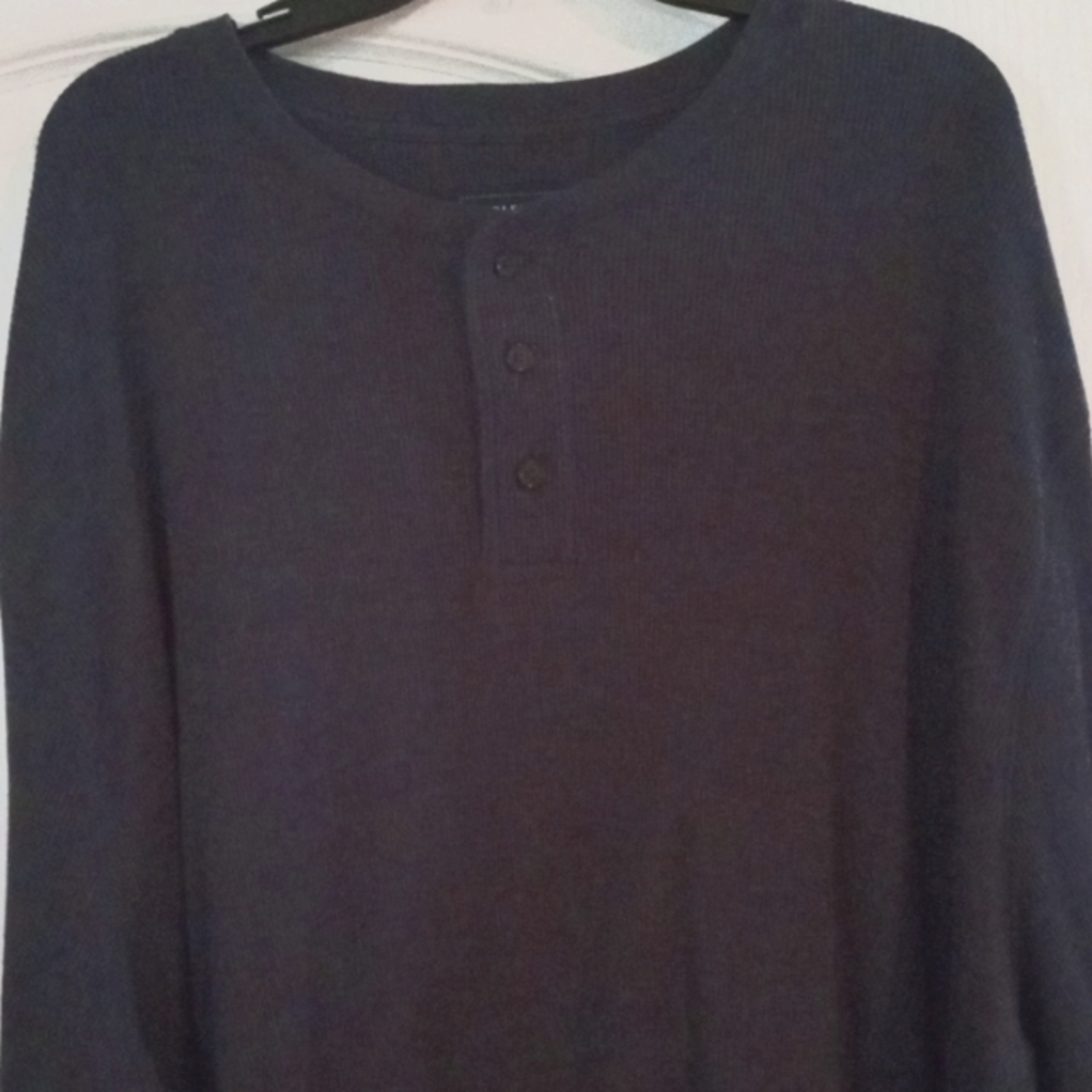Men's Navy 3XLT Henley